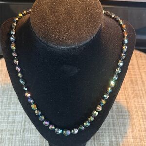 Vintage Aurora Borealis Crystal Necklace